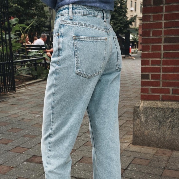 ZARA High Rise Straight Crop Jeans — Size 6 - Picture 6 of 9